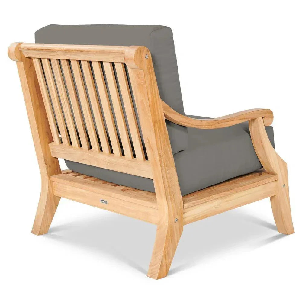 Sonoma Teak Deep Outdoor Club Chair Sunbrella Cushion