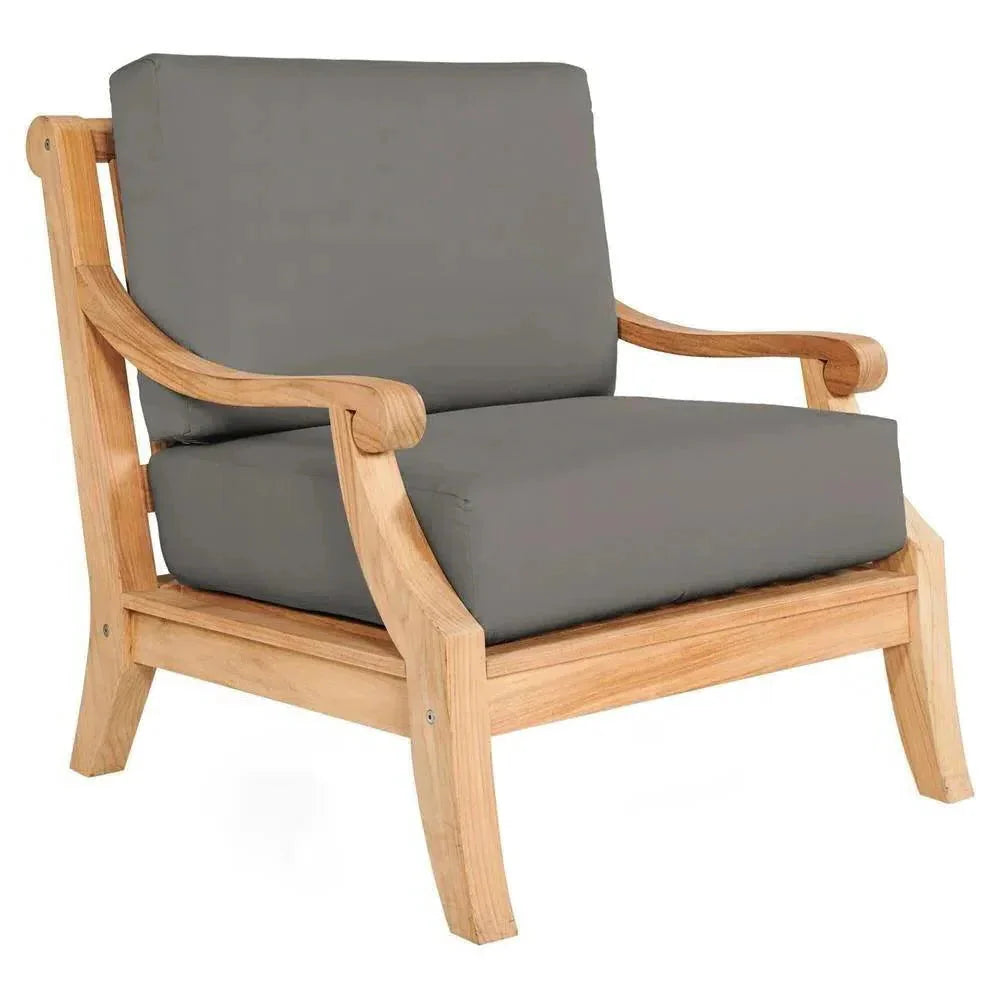 Sonoma Teak Deep Outdoor Club Chair Sunbrella Cushion