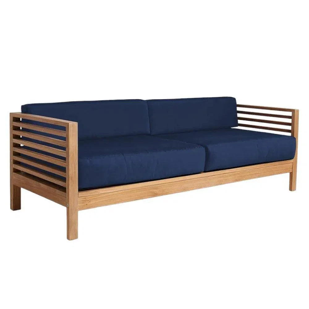 Summer 3-Person Teak Outdoor Couch with Sunbrella Cushions