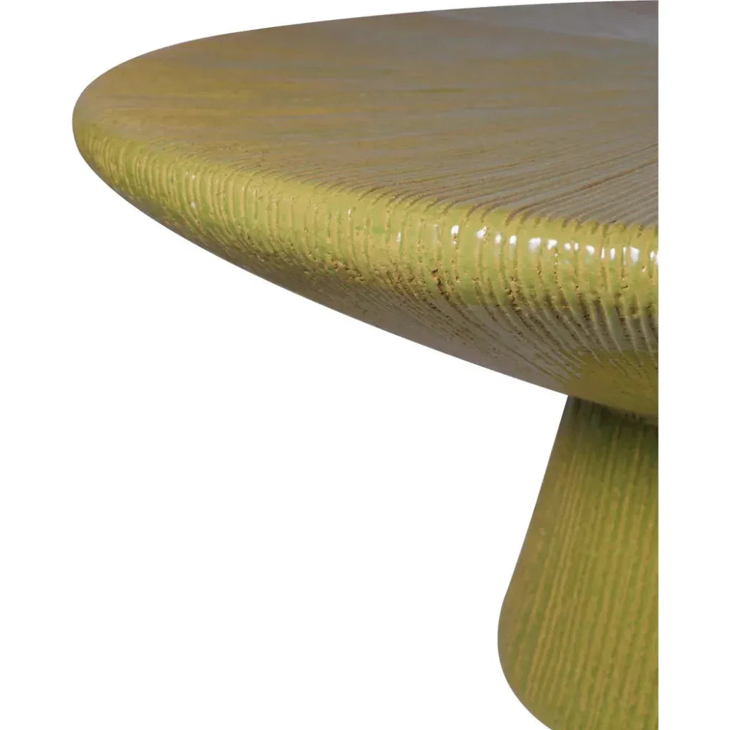 Sunburst Green Ceramic Outdoor Coffee Table