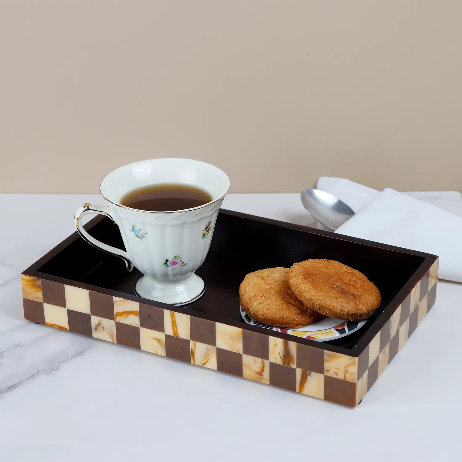 Parlour Gambit Vanity Tray 10x6 Bathroom Catchall Organizer