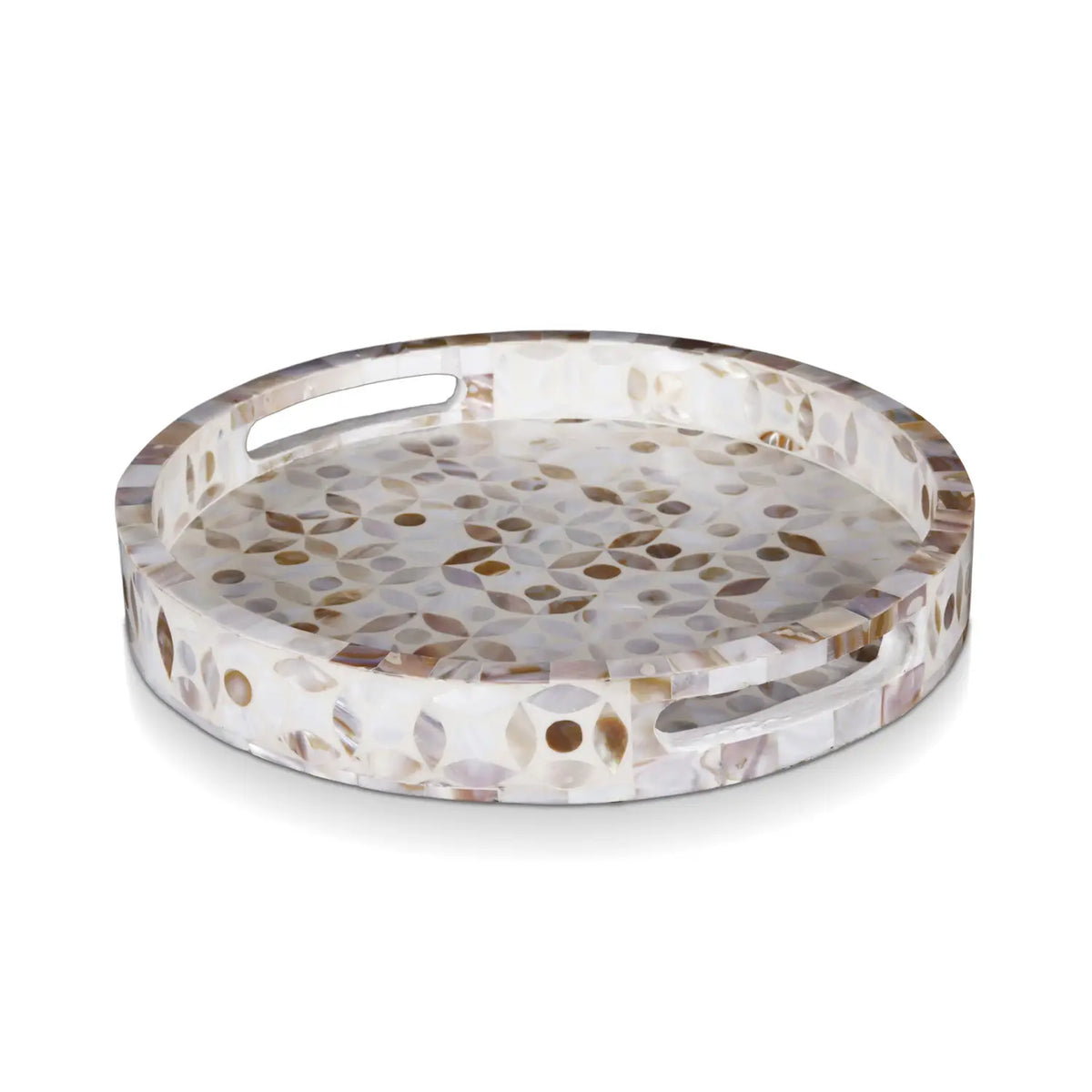 Discovery Mother-of-Pearl Inlay Decorative Tray 12in