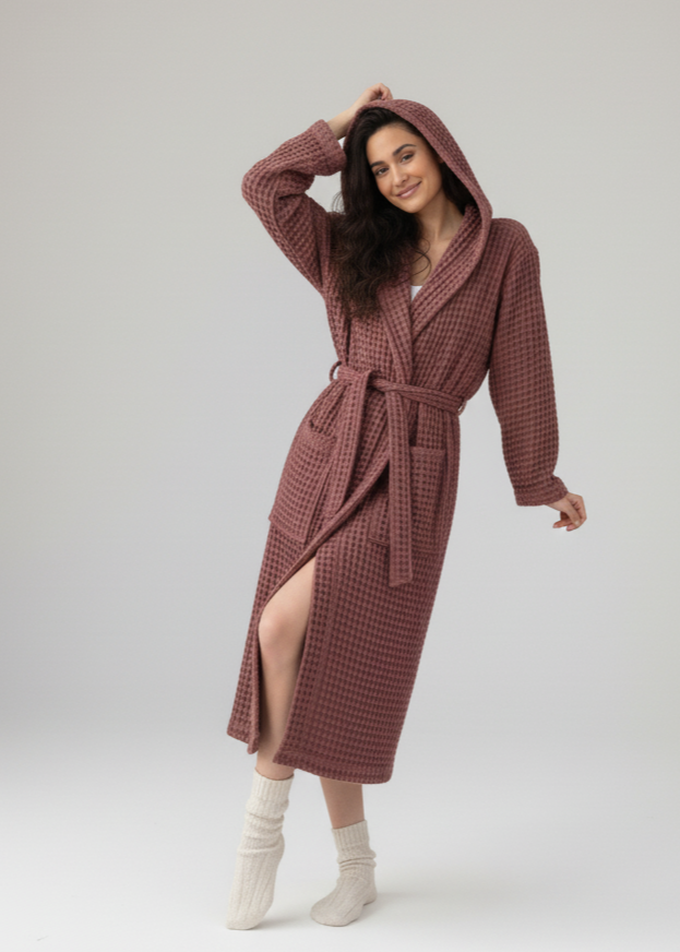 Turkish Cotton Waffle Spa Robe Unisex