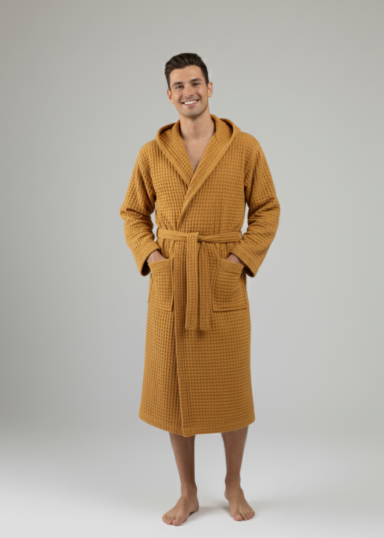 Turkish Cotton Waffle Spa Robe Unisex