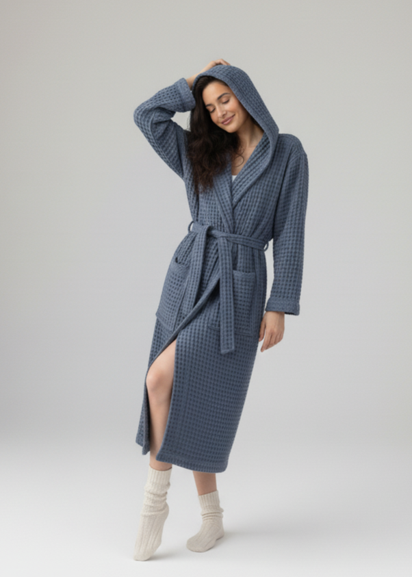 Turkish Cotton Waffle Spa Robe Unisex