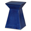 Upright 18"H Ceramic Outdoor Garden Stool