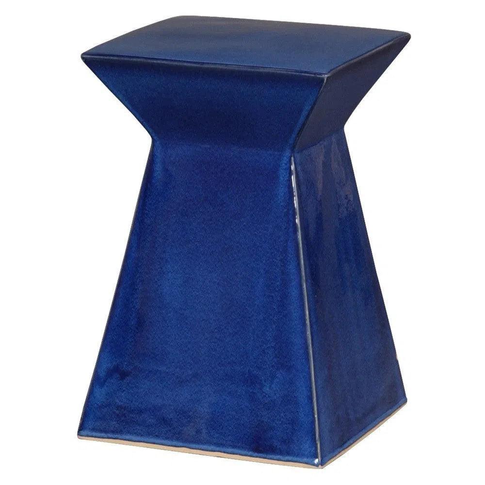 Upright 18"H Ceramic Outdoor Garden Stool