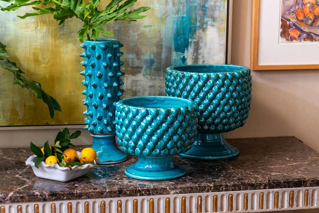 Vinci Pine Cone Ceramic Outdoor Planter