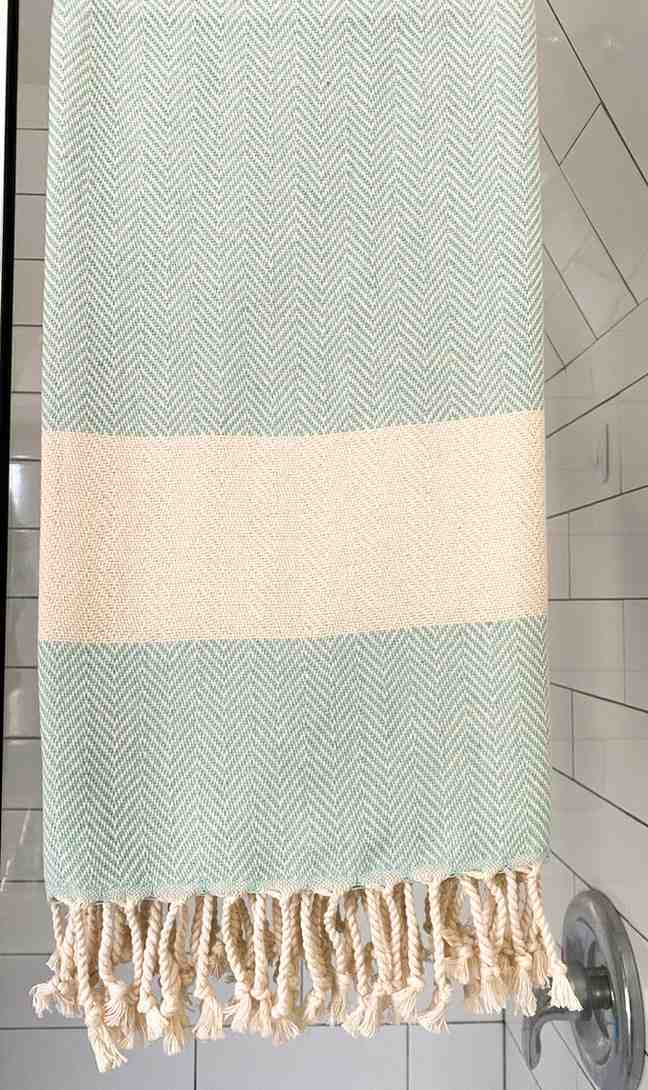 Oversized Herringbone Turkish Cotton Towel
