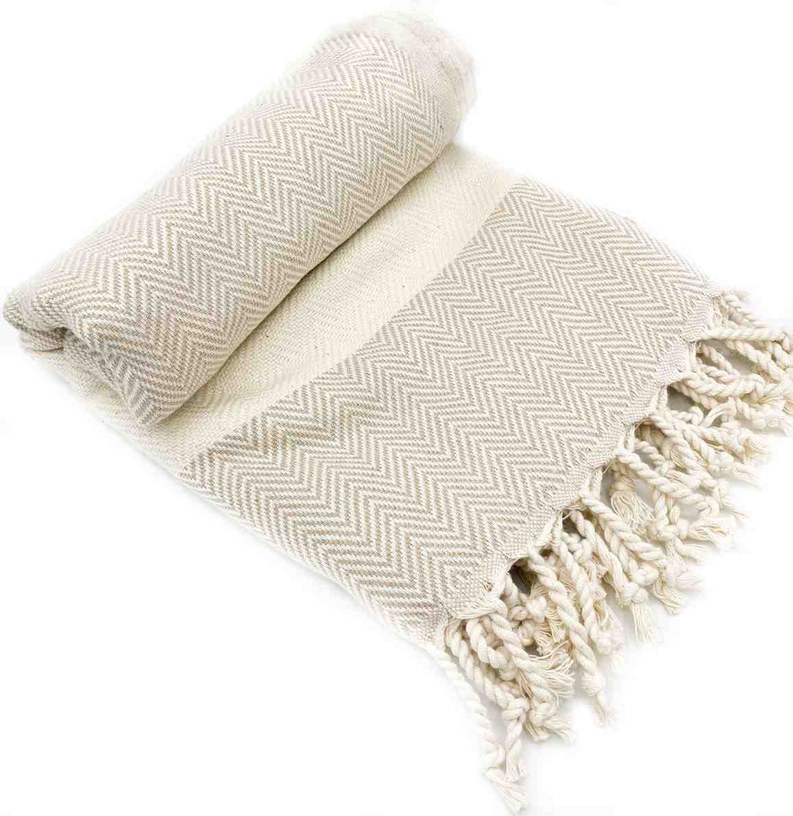 Oversized Herringbone Turkish Cotton Towel