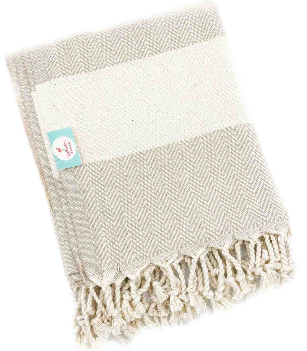 Oversized Herringbone Turkish Cotton Towel