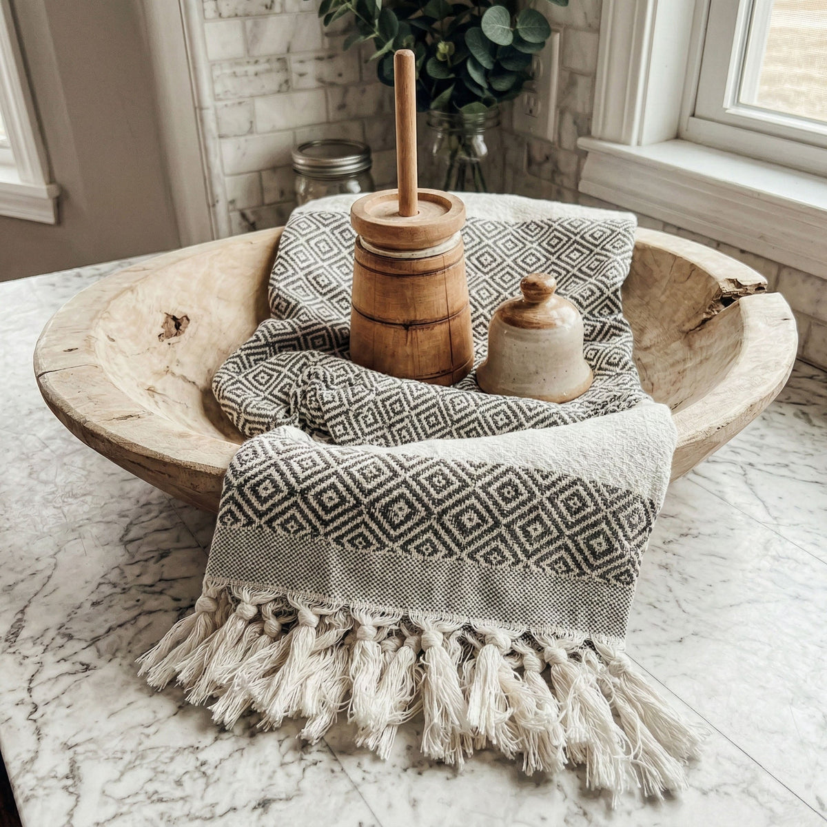 Haley Oversized Turkish Cotton Diamond Towel