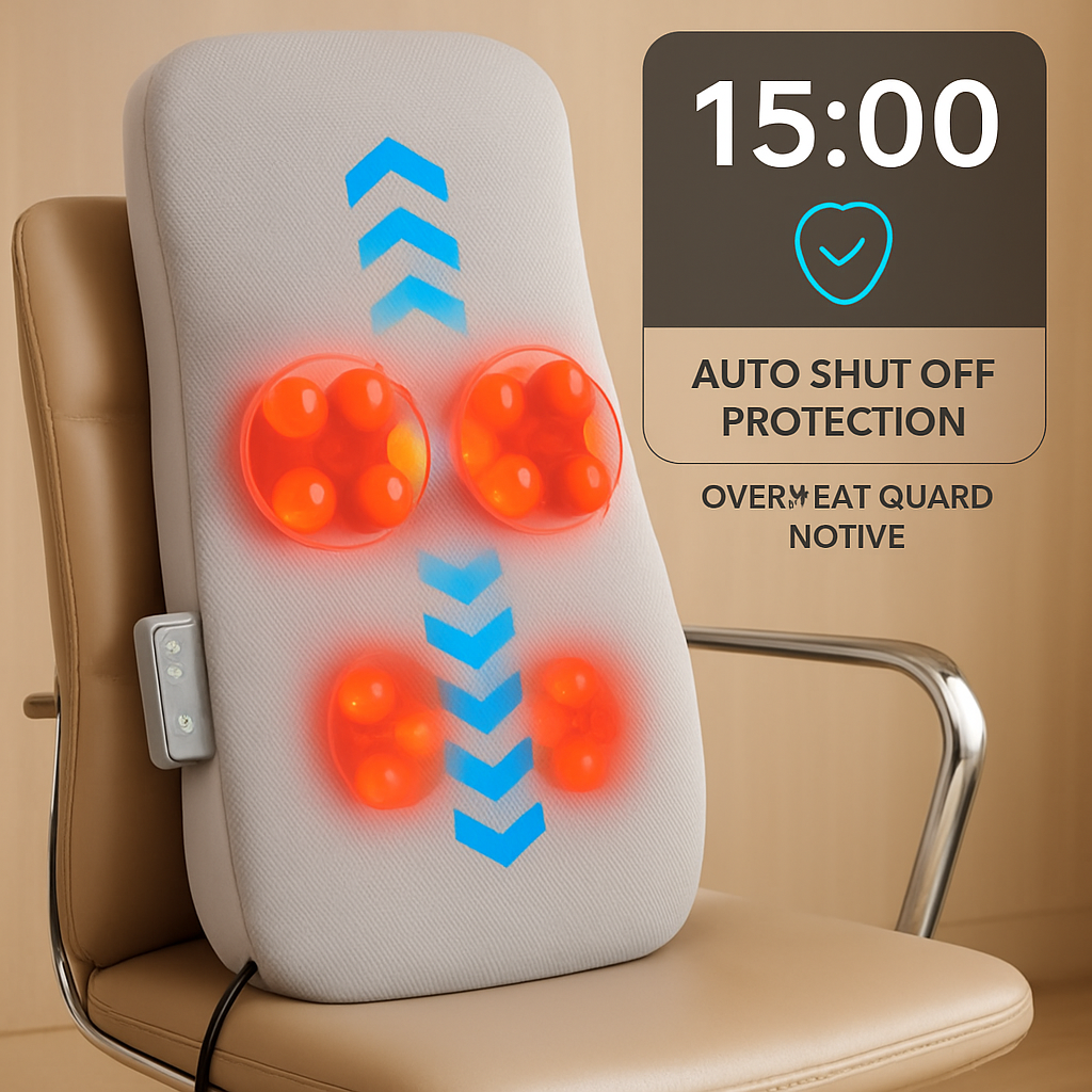 Shiatsu Full-Back Massage Chair Pad with Heat