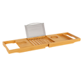 Expandable Bamboo Bathtub Caddy Tray