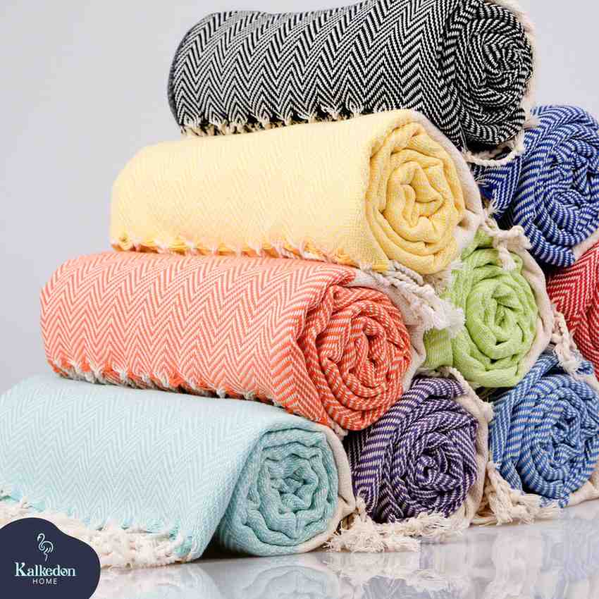 Oversized Herringbone Turkish Cotton Towel
