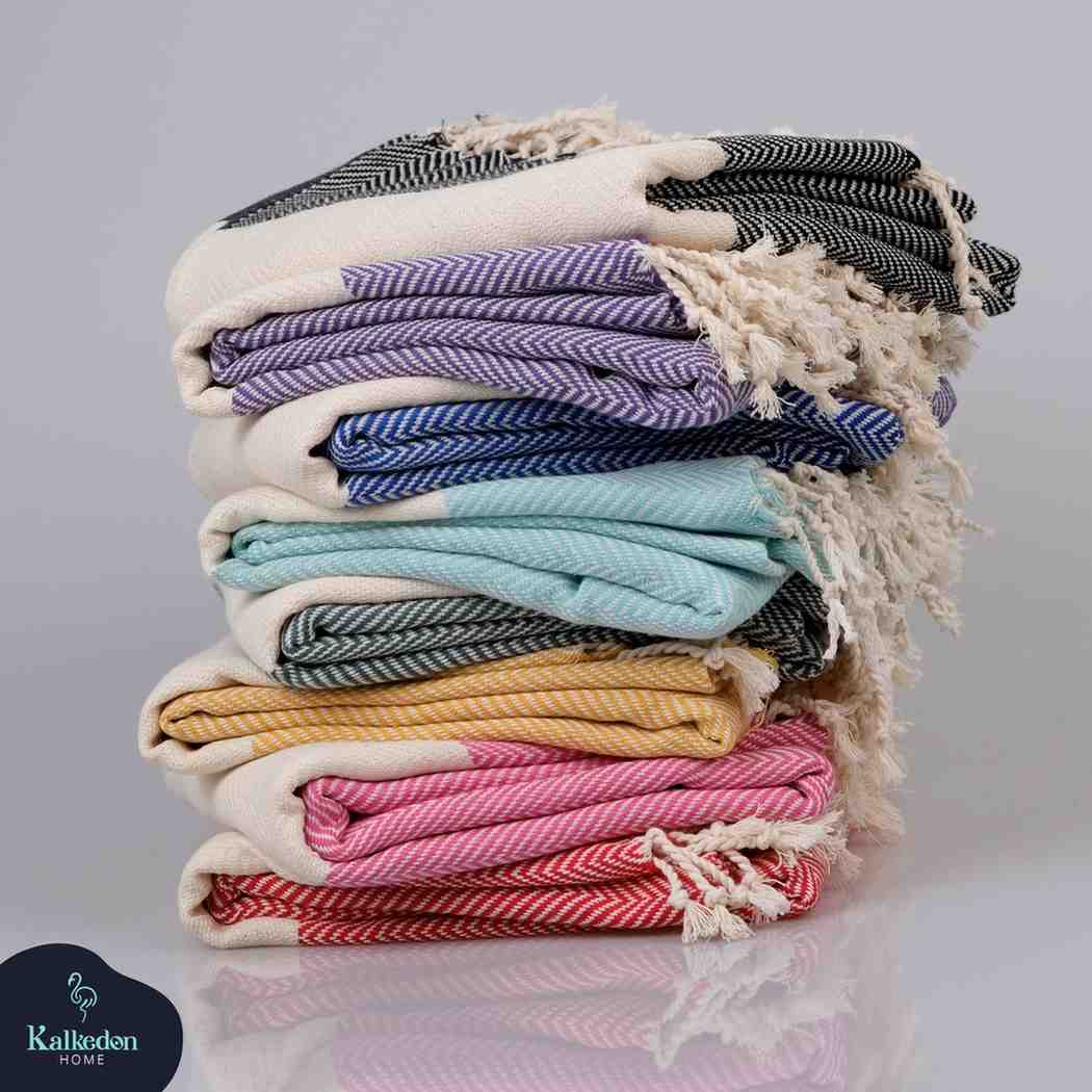 Oversized Herringbone Turkish Cotton Towel