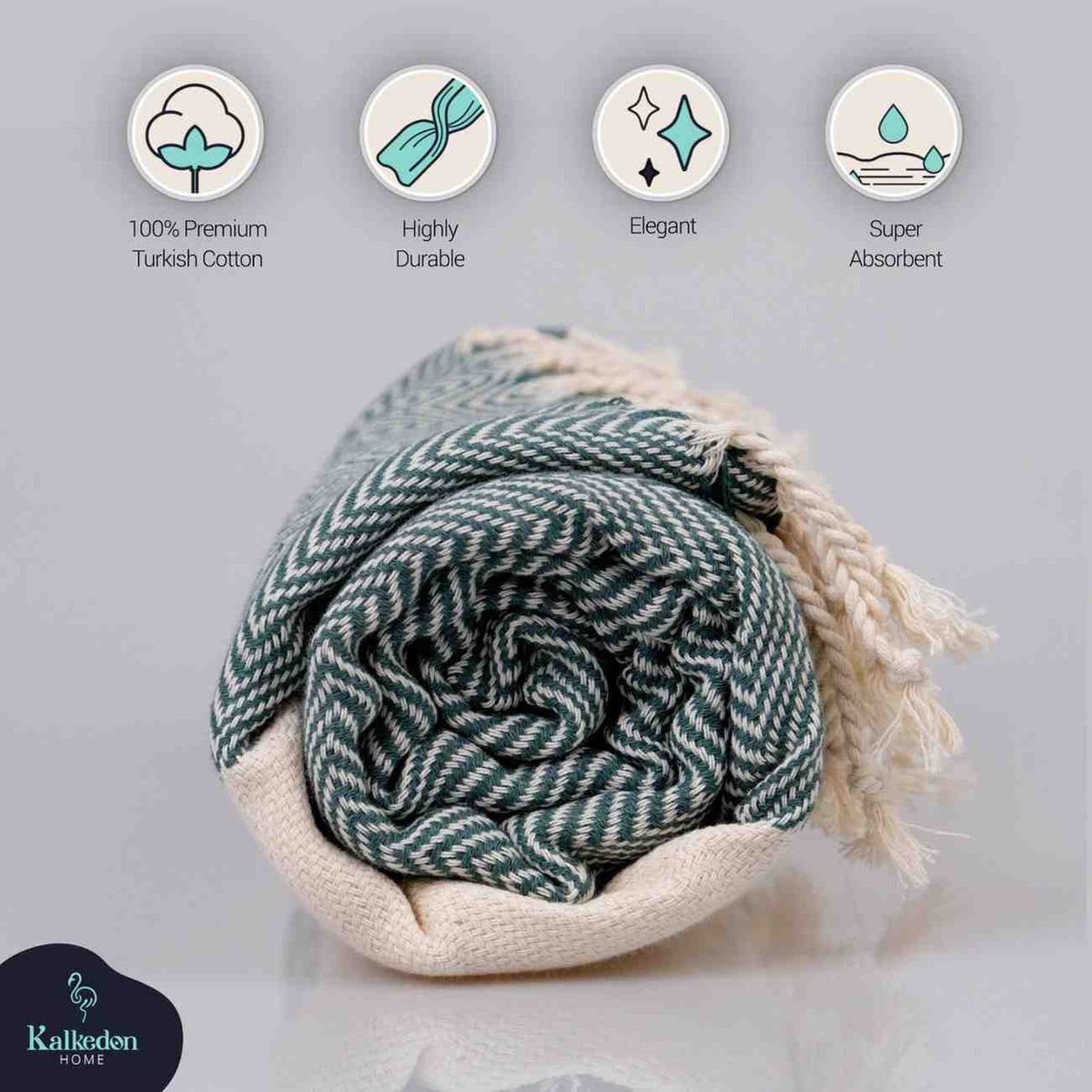 Oversized Herringbone Turkish Cotton Towel