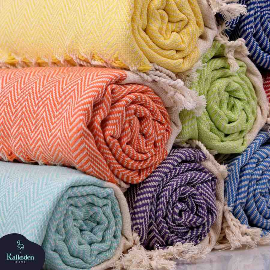 Oversized Herringbone Turkish Cotton Towel