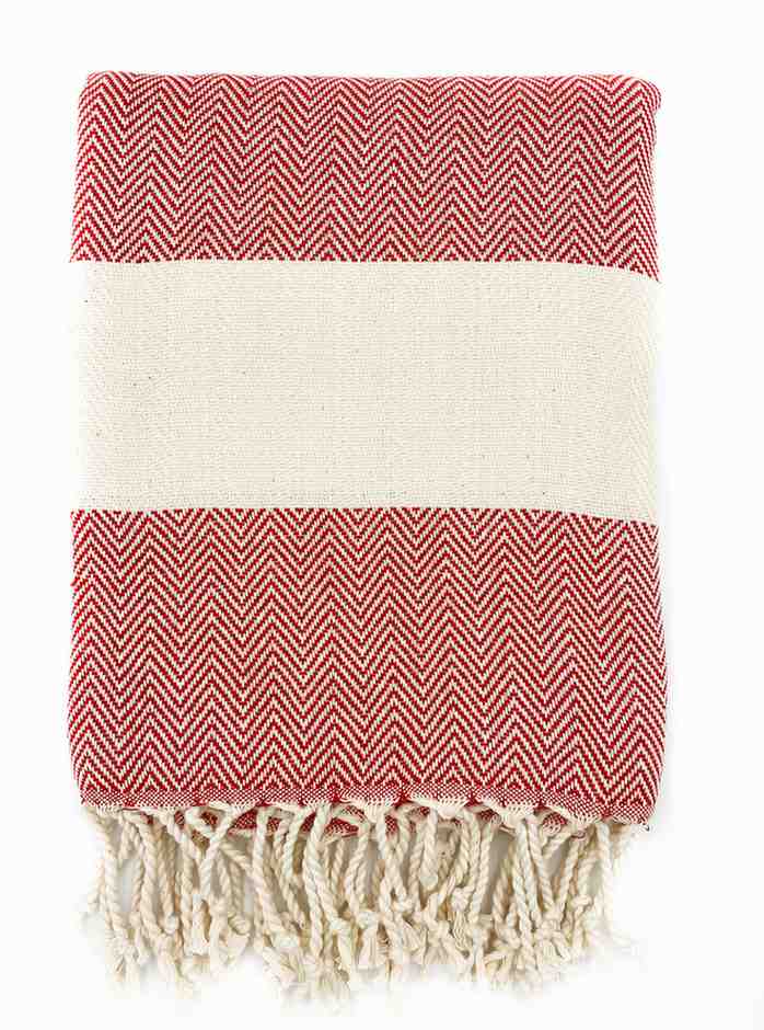 Oversized Herringbone Turkish Cotton Towel