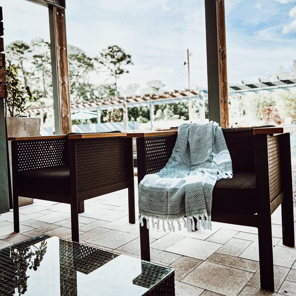 Haley Oversized Turkish Cotton Diamond Towel 